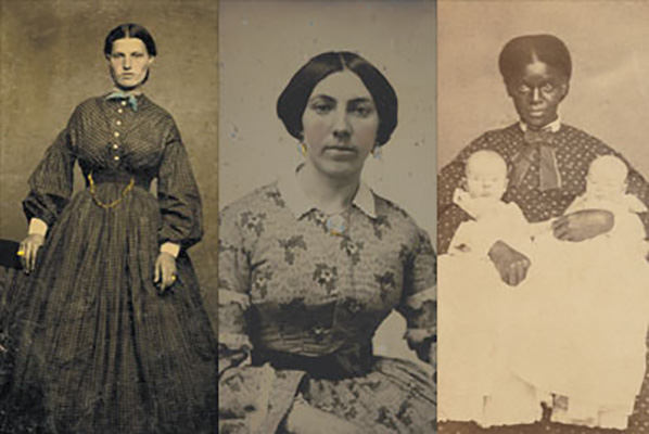 Photographs of women from the mid-1800s