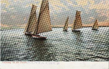 Yachting on the Pacific postcard