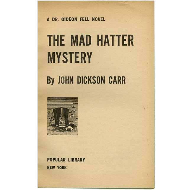 The Made Hatter Mystery title page