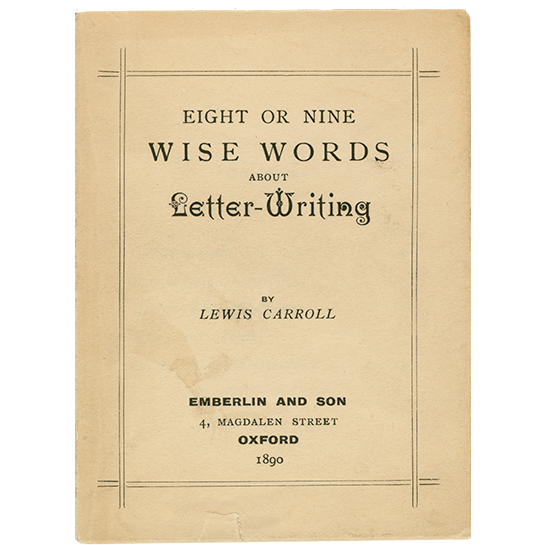 Wise Words about Letter Writing front cover