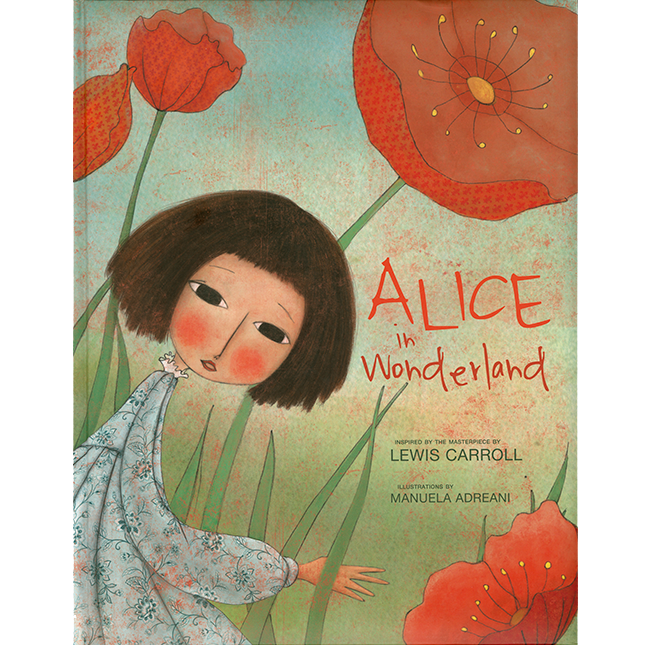 Front cover wil an illustration of Alice with short dark hair surrounded by red poppies.