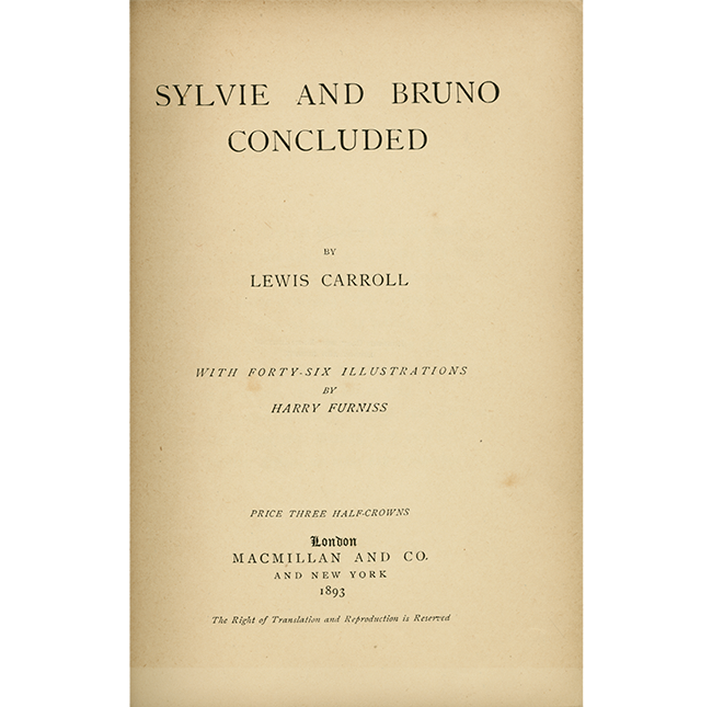Sylvie and Bruno Concluded title page