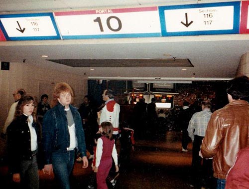 Capital Centre fans on the concourse