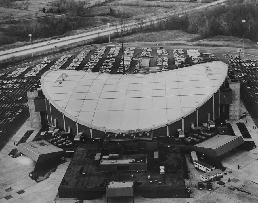 Captial Centre exterior, 1975