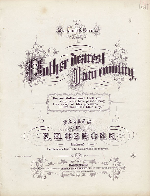 cover page for sheet music