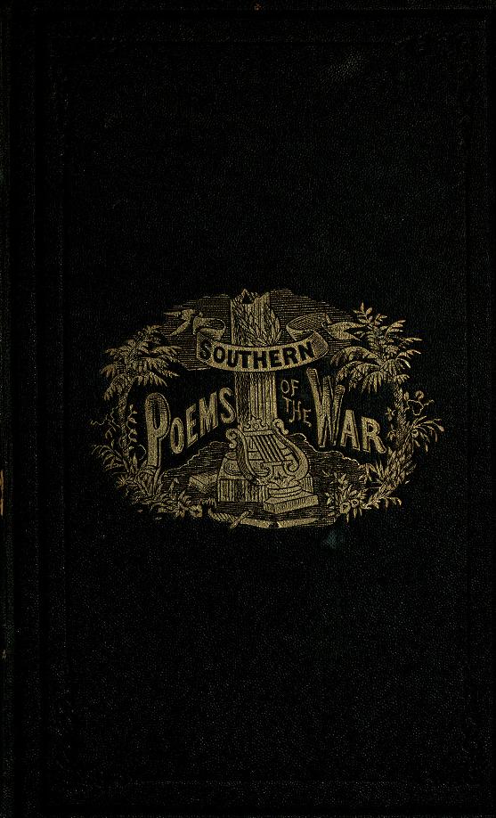 Black book cover of Southern Poems of War