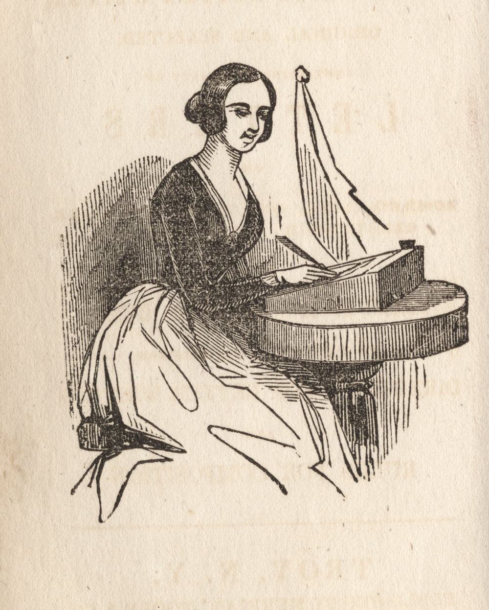 Woman writing at a desk