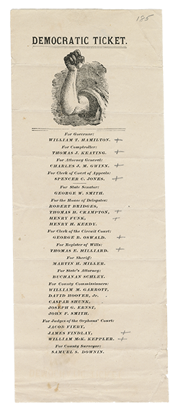 Whig Party, Maryland, Whig ticket