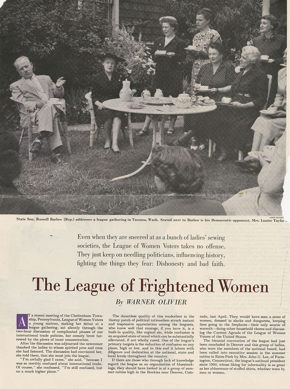 The League of Frightened Women magazine article