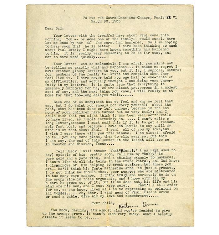 March 30, 1935 letter