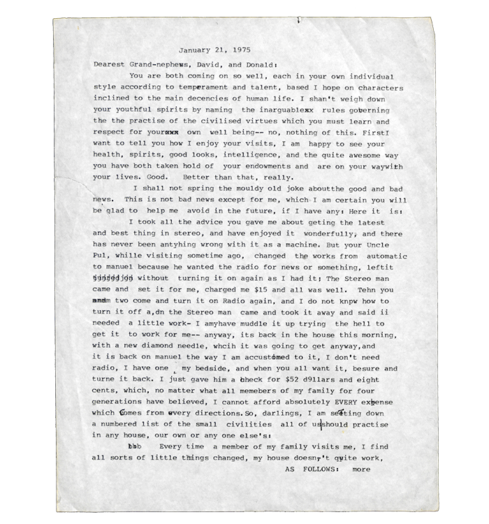 January 21, 1975 letter