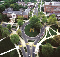Aerial view of M Circle