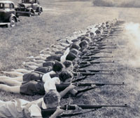 Rifle team shooting