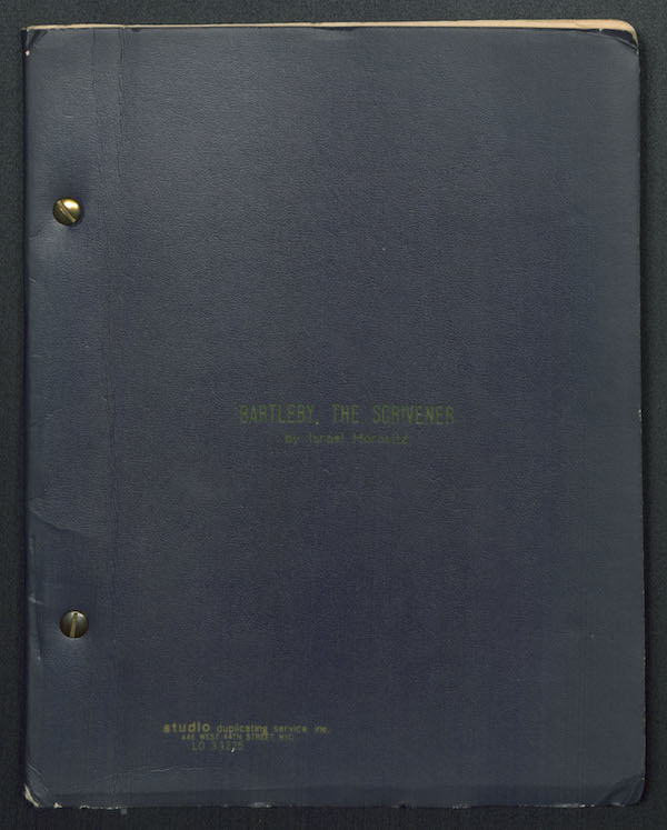 bartleby script - cover