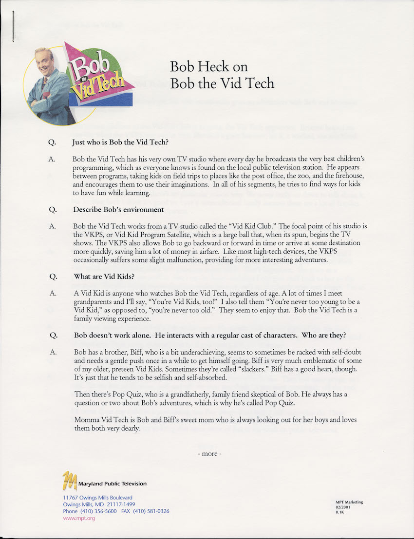 Bob Heck on Bob the Vid Tech -1