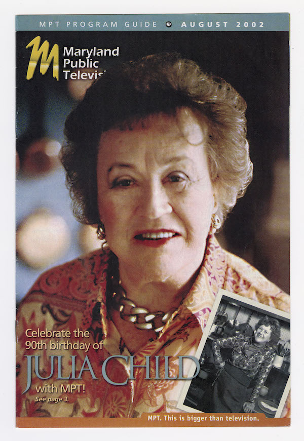 Julia Child on MPT Program Guide Cover 2002