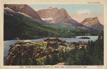 Glacier National Park postcard