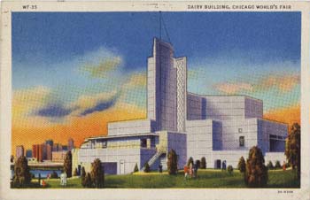 Dairy Building World's Fair postcard