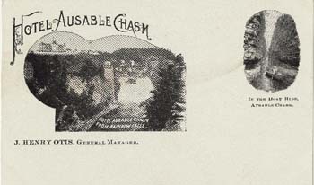 Hotel Ausable Chasm postcard