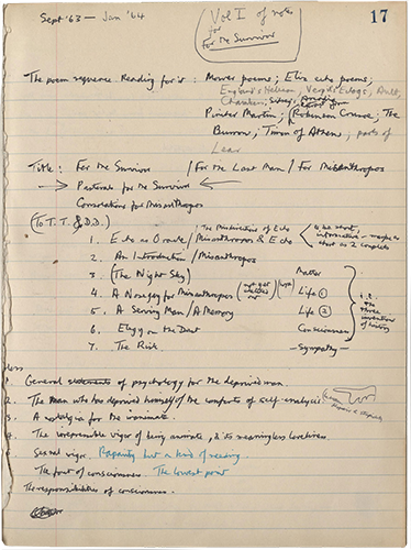 Notebook entries, February 1958