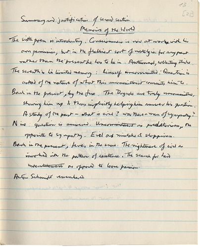 Notebook entries, February 1958