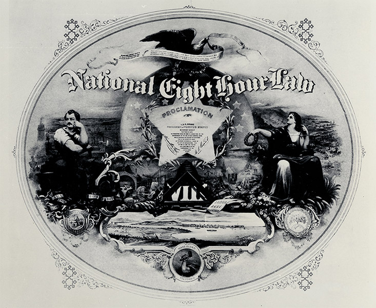 Eight-hour day proclamation issued by President Ulysses S. Grant