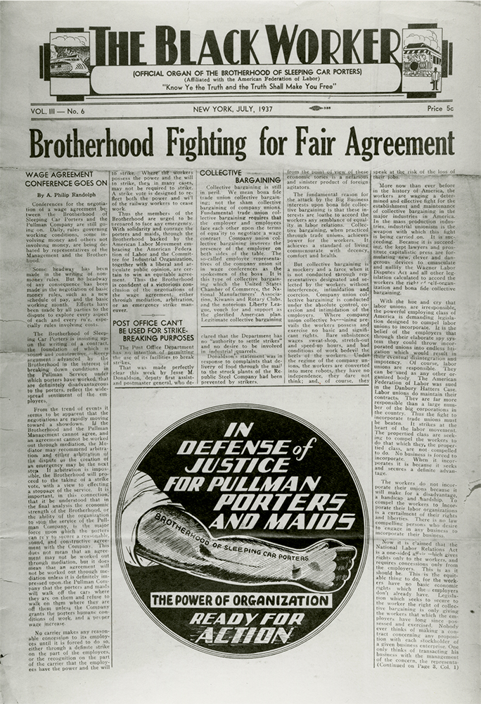 The Black Worker, newspaper of the Brotherhood of Sleeping Car Porters