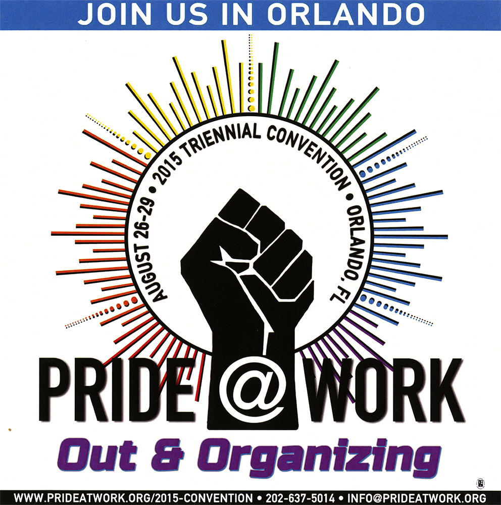 Pride at Work Convention poster, Orlando, 2015