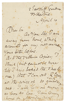Letter, William Morris to [E. H. Dring]