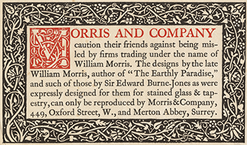 The William Morris Society » Retailing Morris & Co: The evidence