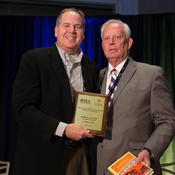 Michael Socolow accepting award