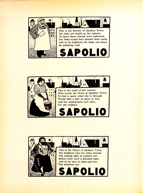 Sapolio jingle lyrics with illustrations
