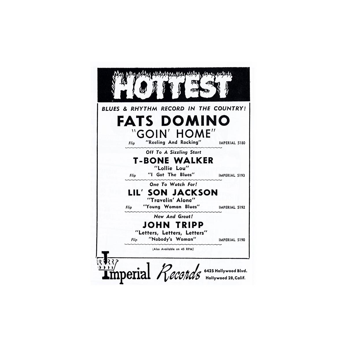Fats Domino Billboard