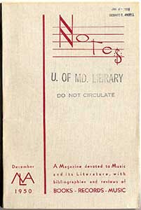 Notes Cover December 1950