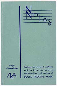 1953 Notes Publicity Pamphlet Cover