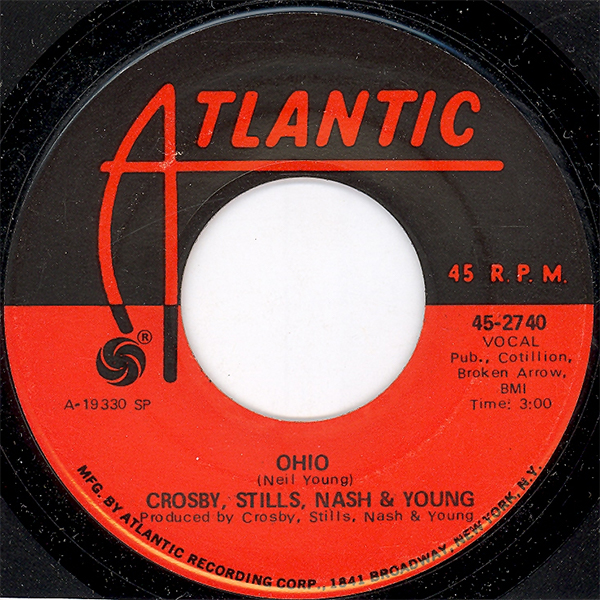 Label of single 'Ohio' by Crosby, Stills, Nash and Young