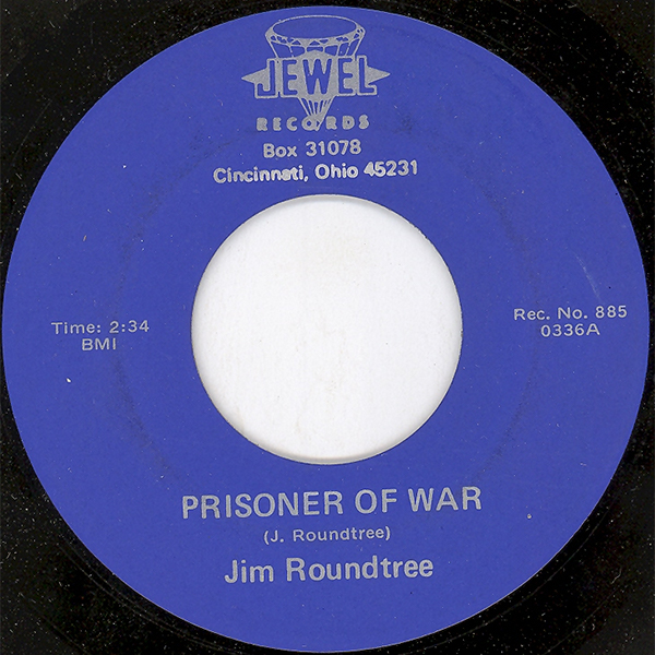 Label of single 'Prisoner of War' by Jim Roundtree