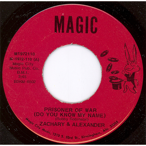 Label of single 'Prisoner of War (Do You Know My Name)' by Jim Roundtree