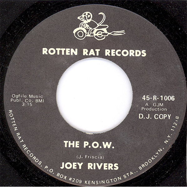 Label of single 'The P.O.W.' by Joey Rivers