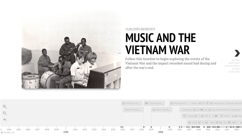 screenshot of Vietnam Timeline