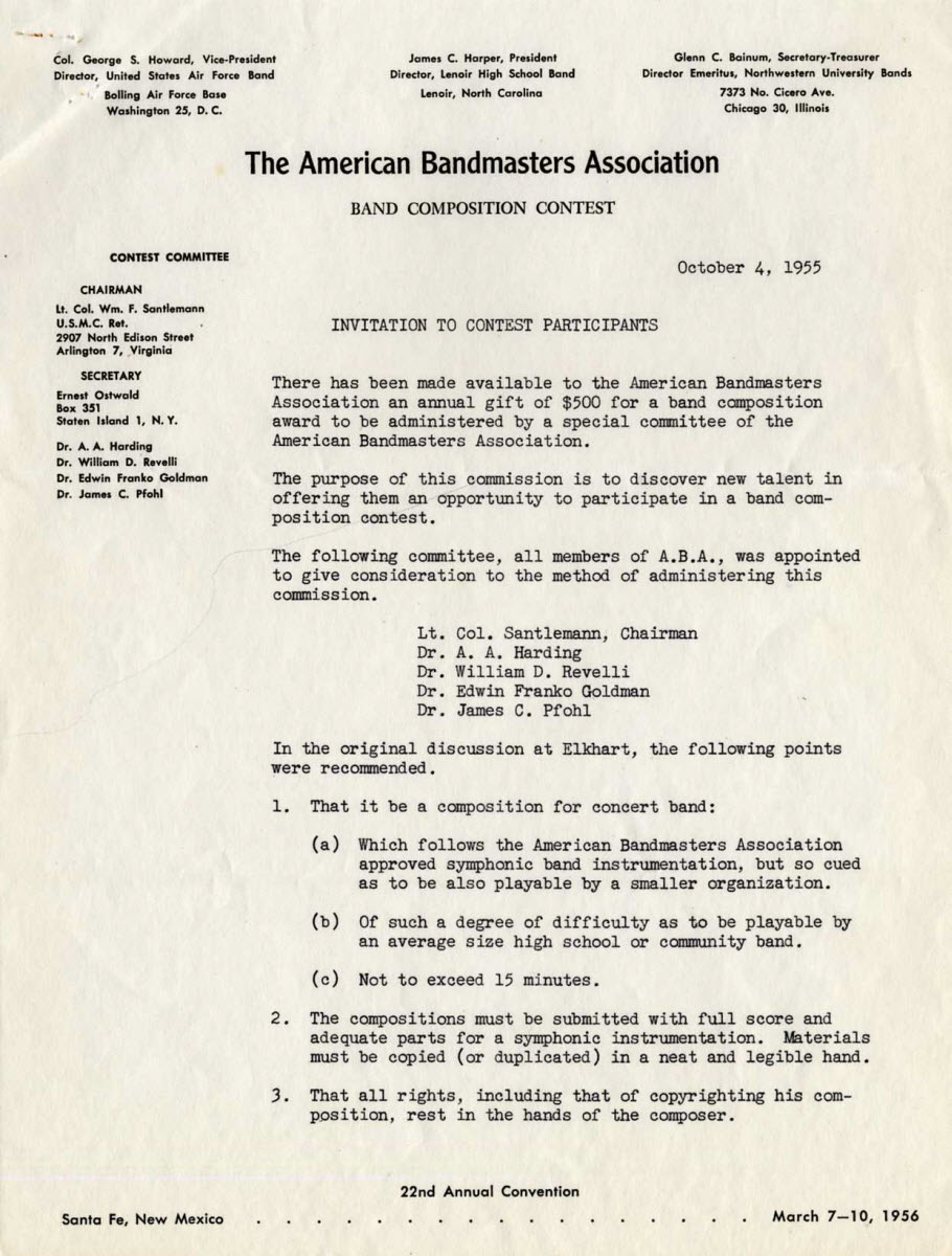 1955 invitation, page 1