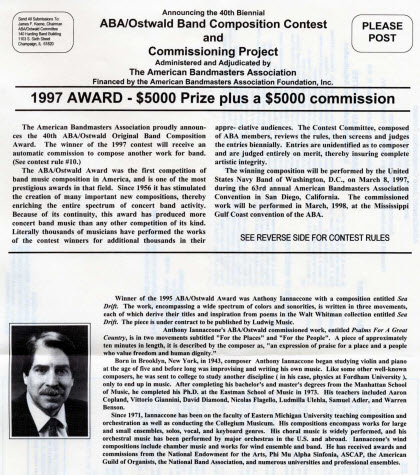 1997 announcement, page 1