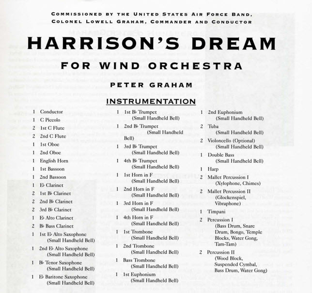 Harrison's Dream title page