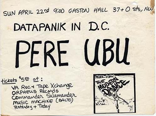 Pere Ubu Flier