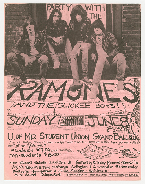 Ramones and Slickee Boys at UMD