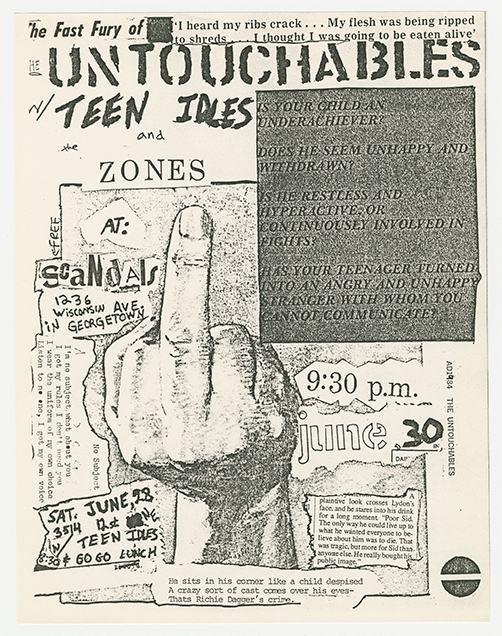 Teen Idles 3 show flier-Fred's Inn and Scandals