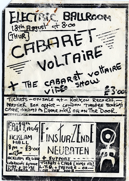 Cabaret Voltaire flier