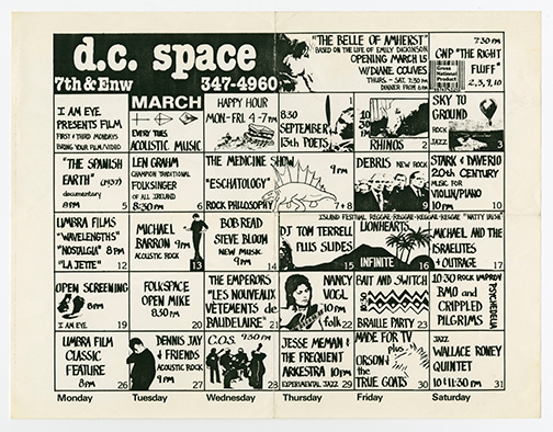 d.c. space calendar