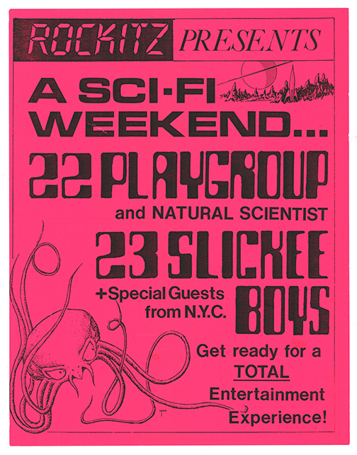 Playgroup and Slickee Boys Flier