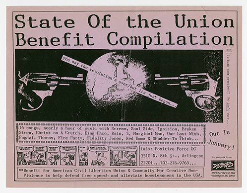 Flier for State Of the Union benefit compilation